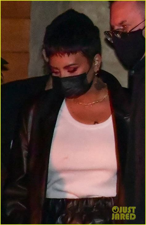 Demi Lovato Shows Off Newly Dyed Black Hair While Out To Dinner Photo