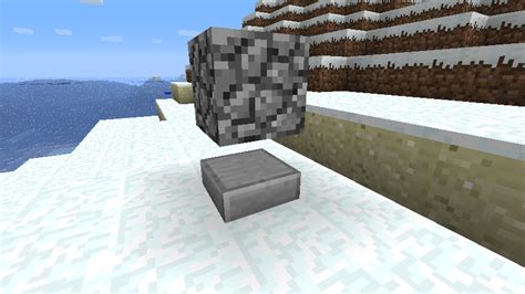 Jun 11, 2021 · to make stone brick slabs in minecraft, place 3 stone bricks in a row on your crafting table. minecraft - Can snow fall on half-steps? - Arqade