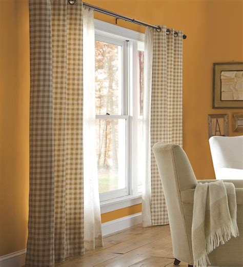 Thermalogic Check Grommet Top Double Wide Curtain Pair 84l Black