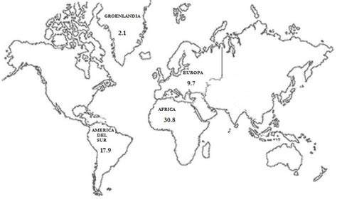 Mapamundi con division y nombre natural. Planisferio con division politica sin nombres para ...