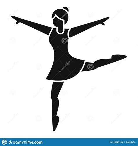 Icono De Pose De Ballet Vector Simple Bailarina De Bailarina