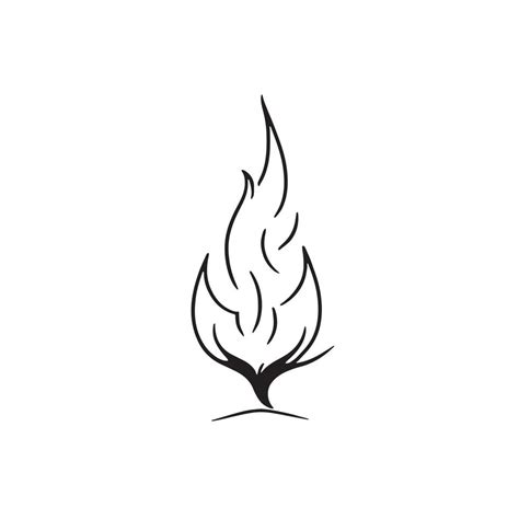 Simple Hand Drawn Bonfire Outline In Flat Design 20271057 Vector Art At