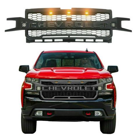 2019 2020 Chevy Silverado 1500 Replacement Grille With Led Pod Lights