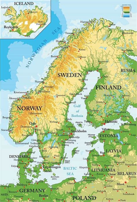 Mapas De Países Nórdicos Para Descargar Imprimir Colorear