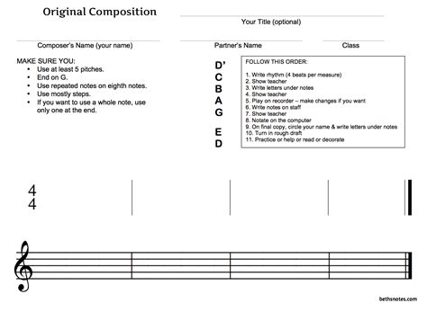Beths Music Notes 5th Grade Composing Music Teaching Resources