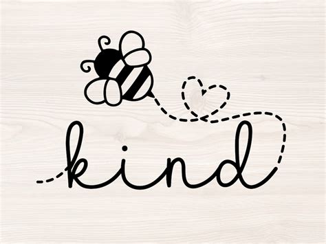 Bee Kind Svg Png Files For Cutting Machines Digital Clipart Be Kind