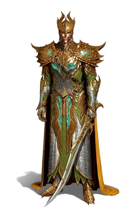 Male Royal Elf Fighter In Plate Armor Pathfinder Pfrpg Dnd Dandd 35 5e