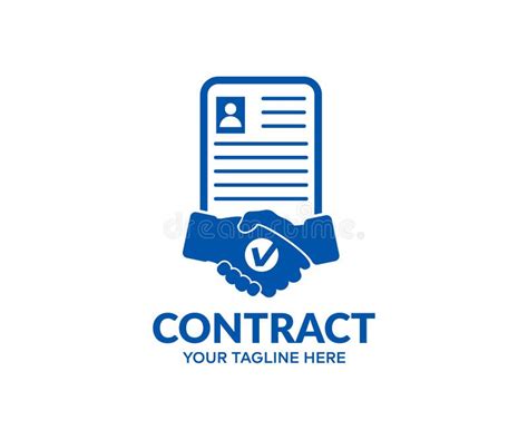 Checking Legal Contract Law Conditions Handshake Logo Design