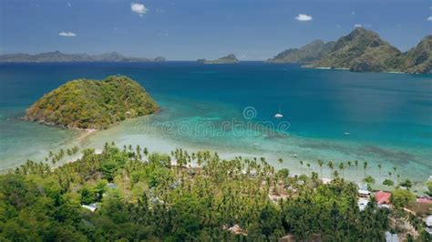 Las Cabanas Beach In El Nido Palawan Philippines Stock Video Video Of Palm Seascape 303618055