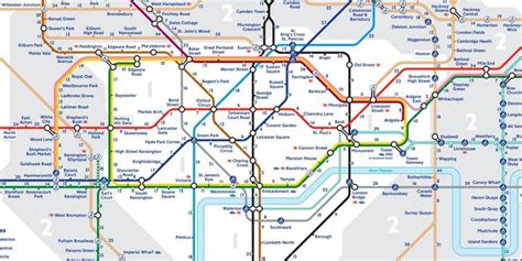 Tube Map Reveals Walking Distances Between Different London Underground