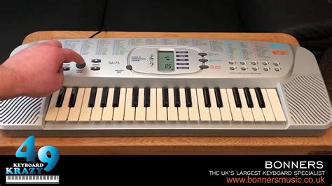 Casio Sa 75 Keyboard 10 Demonstration Songs Youtube