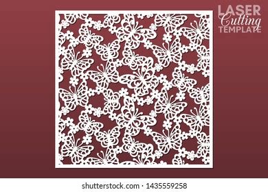 Laser Cut Cabinet Fretwork Perforated Square Stock Vector Royalty Free