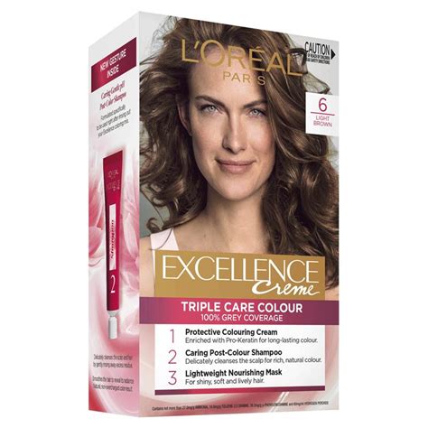 Buy Loreal Excellence Creme 6 Light Brown Hair Colour Online At