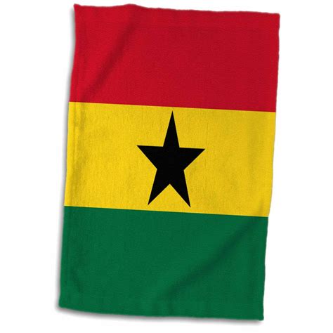 3drose Flag Of Ghana Ghanaian Red Yellow Green Stripe With Black Star