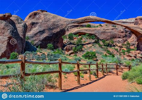 Landscape Arch Is One Of The Major Arches On The Devils Garden Trail