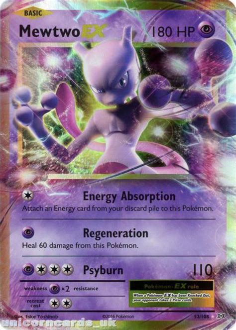 Then, they can augment their card collections with booster packs that provide more cards, letting players develop more diverse decks. Mewtwo EX 52/108 :: Evolutions :: Rare Holo EX Mint Pokemon Card:: Unicorn Cards - The UK's ...