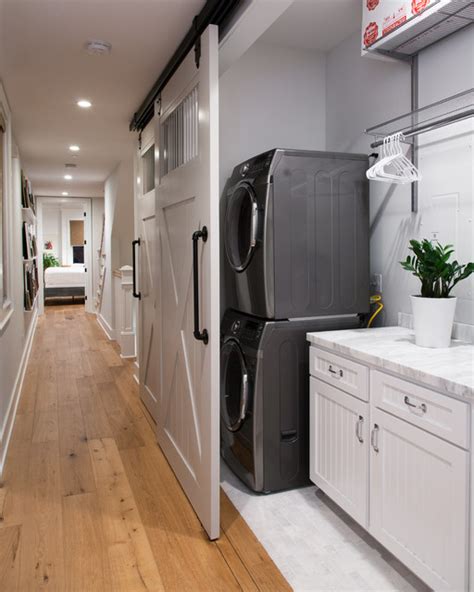 Nothing says home sweet home quite like this cozy and efficient home style. California Cape Cod - Beach Style - Laundry Room - orange ...