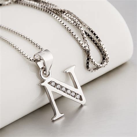The pendant cannot be removed from the chain. Initial Letter N Alphabet Necklace - EverMarker
