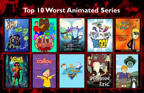 My Top 10 Worst Animated Series By Squarepant2395 On Deviantart