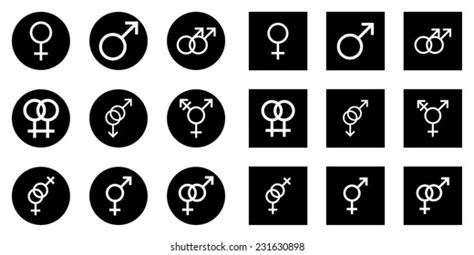 illustrations male female sex symbols on stock vector royalty free