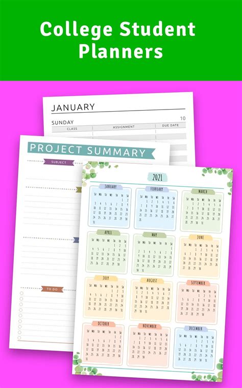 2022 2023 Student Planner Printable Template School Planner Etsy