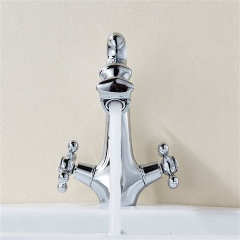 Brushed nickel, oil rubbed bronze, copper, chrome Juno Dragon Multi Finish Dual Handle Bathroom Faucet