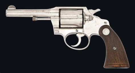 A .38 (SPECIAL) 'POLICE POSITIVE' NICKEL-PLATED SIX-SHOT DOUBLE-ACTION
