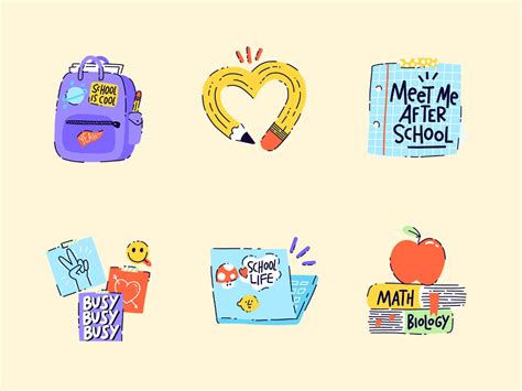 Back To School Sticker Pack School Stickers Kids Stickers Back To