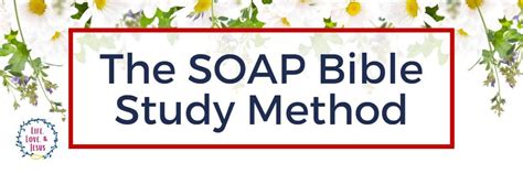 Easy To Use Soap Bible Study Method Life Love And Jesus