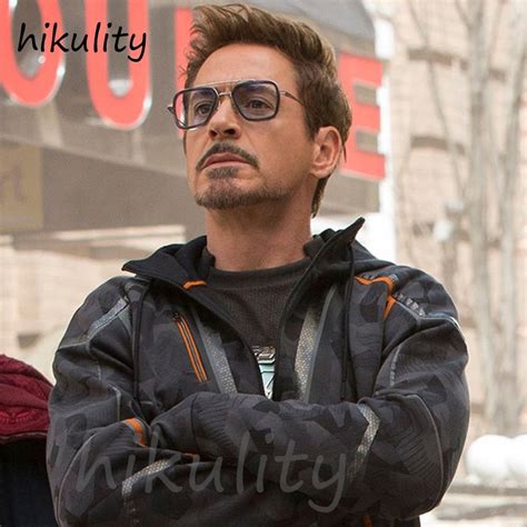 Avengers Infinity War Tony Stark Sunglasses Luxury Brand Iron Man