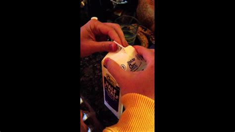 Y'know, the one that's hard to open. How to open an old-school milk carton. - YouTube