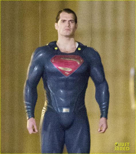 Henry Cavill Hangs In The Air In His Superman Costume In Chicago Photo