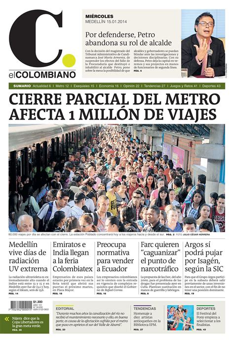 El Colombiano Noticias De Medellín Antioquia Colombia Y El Mundo