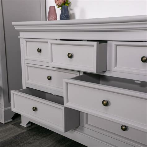 Large Grey 7 Drawer Chest - Daventry Dove- Grey Range ...