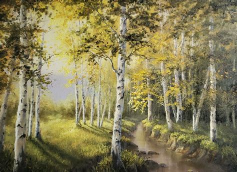 Learn How To Paint Birch Trees In Oils Landscape Paintings Kevin