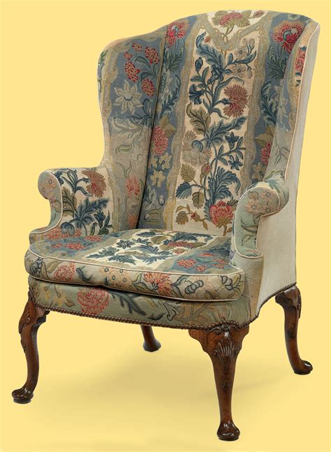 C1715 A George I Walnut And Needlework Covered Wing Armchair Circa 1715