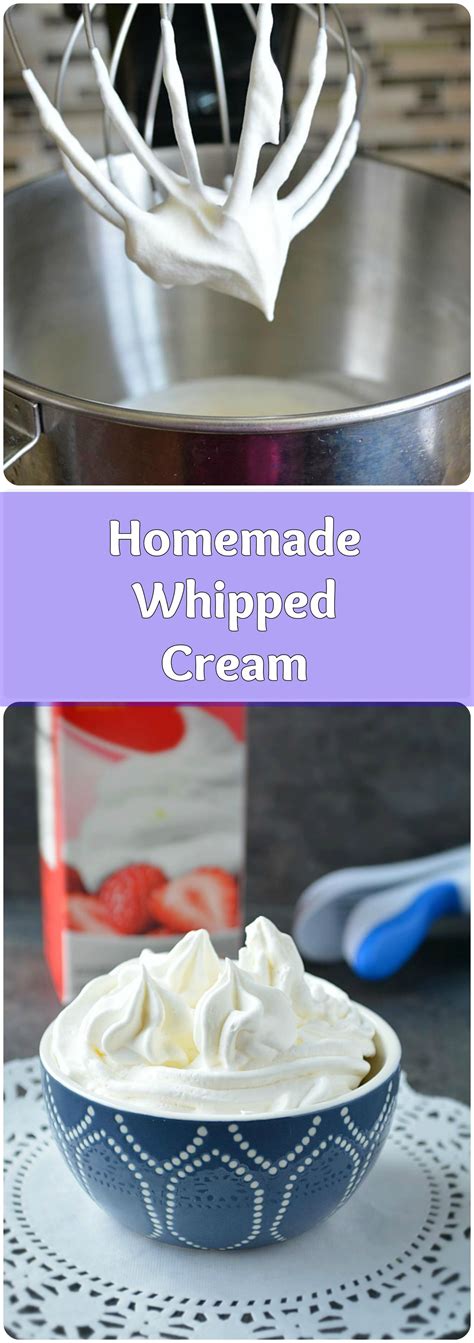 How to make basic whipped cream. Homemade whipped cream. Just two ingredients and your ...
