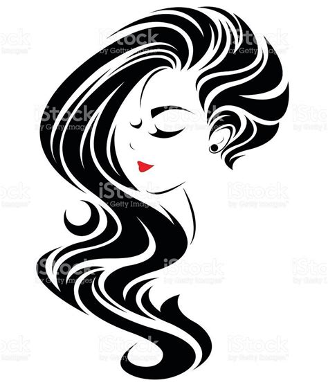 Women Long Hair Style Icon Logo Women Face Vector Id636122034 867×1024