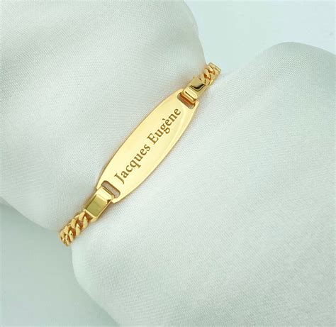 14k Solid Gold Baby Id Bracelet New Baby Ts 925 Sterling Etsy