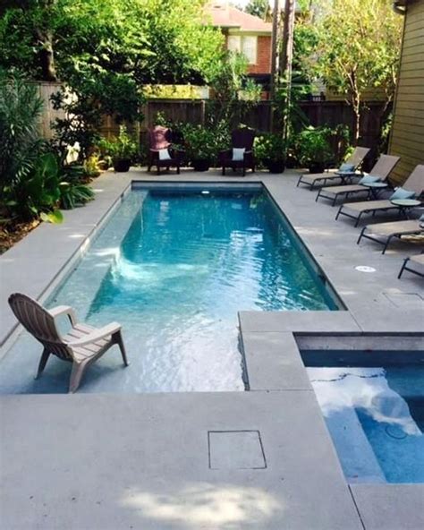 28 Vintage Rectangle Pools Design Ideas With Sun Shelf Small Pool