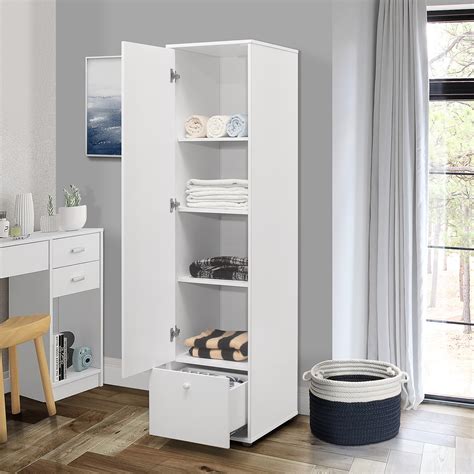 Corry Wardrobe Armoire Closet Tall Storage Cabinet White 2kfurniture