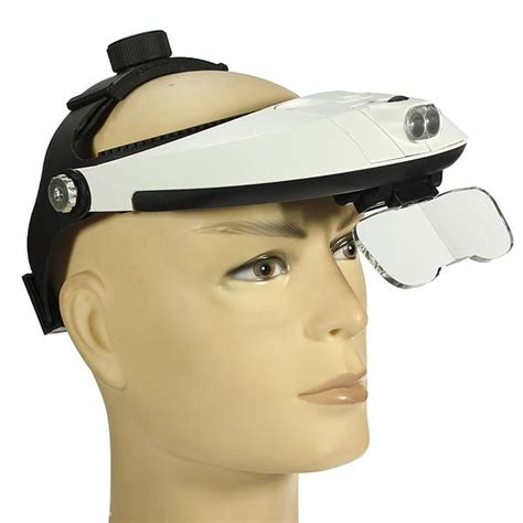 headband led head light magnifier magnifying glass loupe 5 lens magnifying glass led head lens