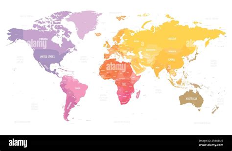 World Map High Detailed Blank Political Map Of World Colorful Map On