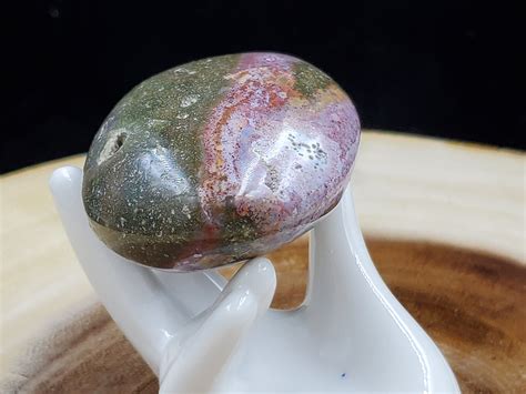 Ocean Jasper Palm Stone 132 Grams 6 Cm