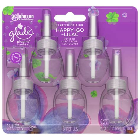 Glade PlugIns Scented Oil Air Freshener Refills Happy Go Lilac Shop Air Fresheners At H E B