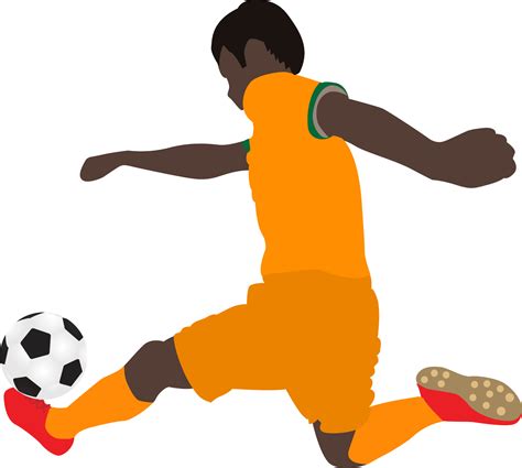 Cartoon Football Soccer Player Man In Action 10135742 Png
