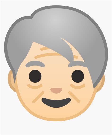 Older Adult Light Skin Tone Icon Emoji Velho Hd Png Download Kindpng