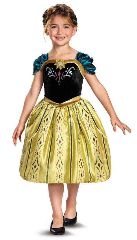 Disney Frozen Princess Anna Classic Coronation Dress Gown Costume Child