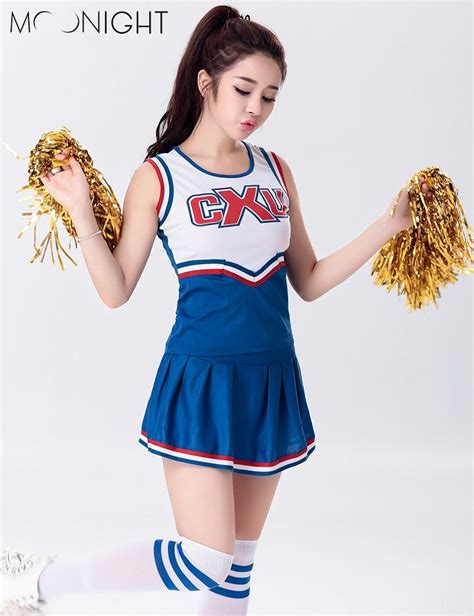 Moonight Sexy High School Cheerleader Costume Cheer Girls Uniform Party