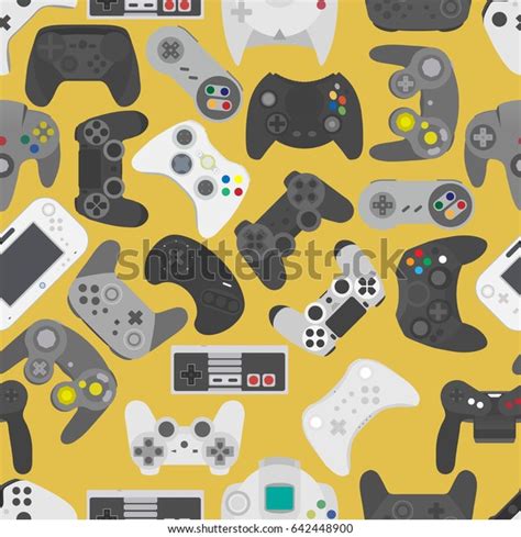 Video Game Controller Background Gadgets Seamless Stock Vector Royalty